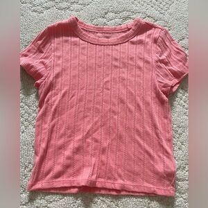 American Eagle baby Tee, size medium. Coral color. New without tags